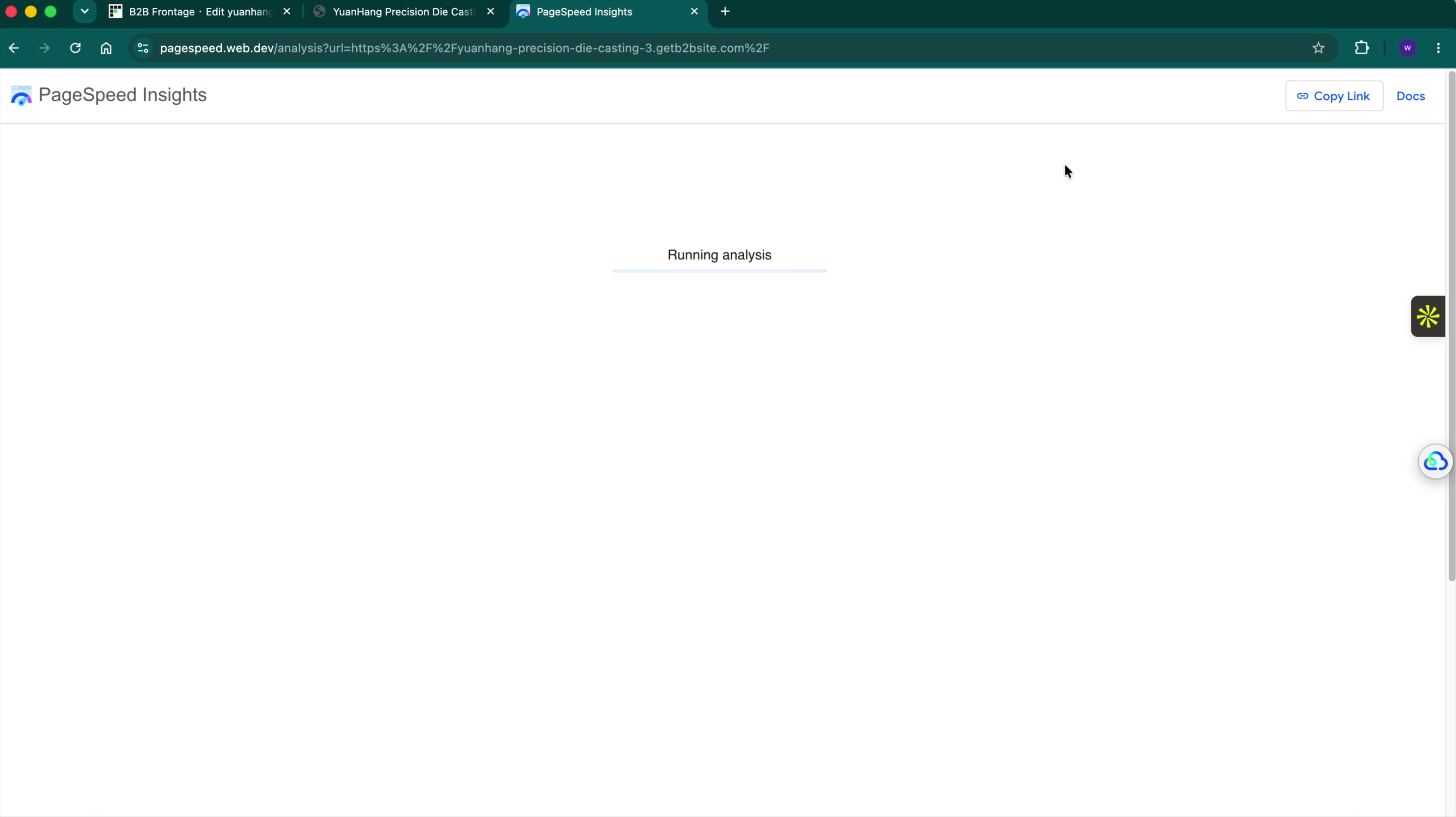Run PageSpeed on the new site URL